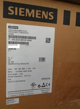 非实价议价议价G120变频器PM240功率模块55KW 6SL3224-0BE34-5AA0