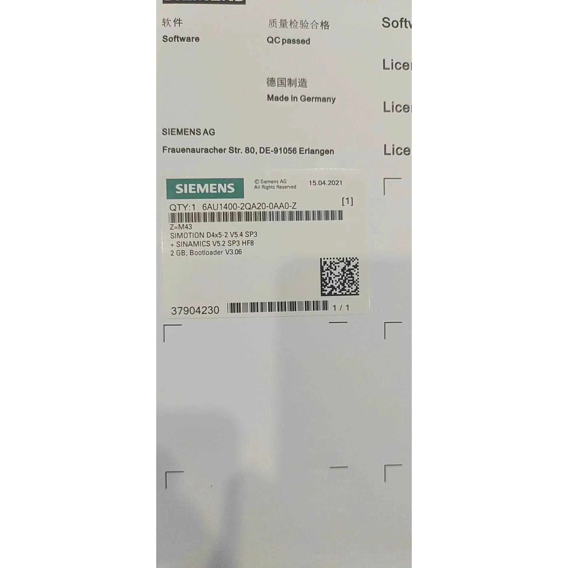 非实价议价议价原装控制CF卡模块6AU1400-1QA20-2QA-0AA0-ZZ=M41-