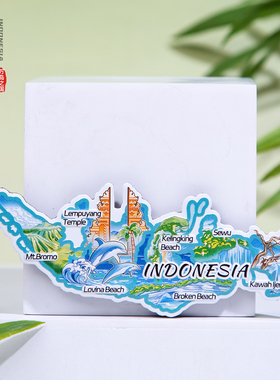 印度尼西亚Indonesia冰箱贴巴厘岛库塔海滩布罗莫火山纪念品