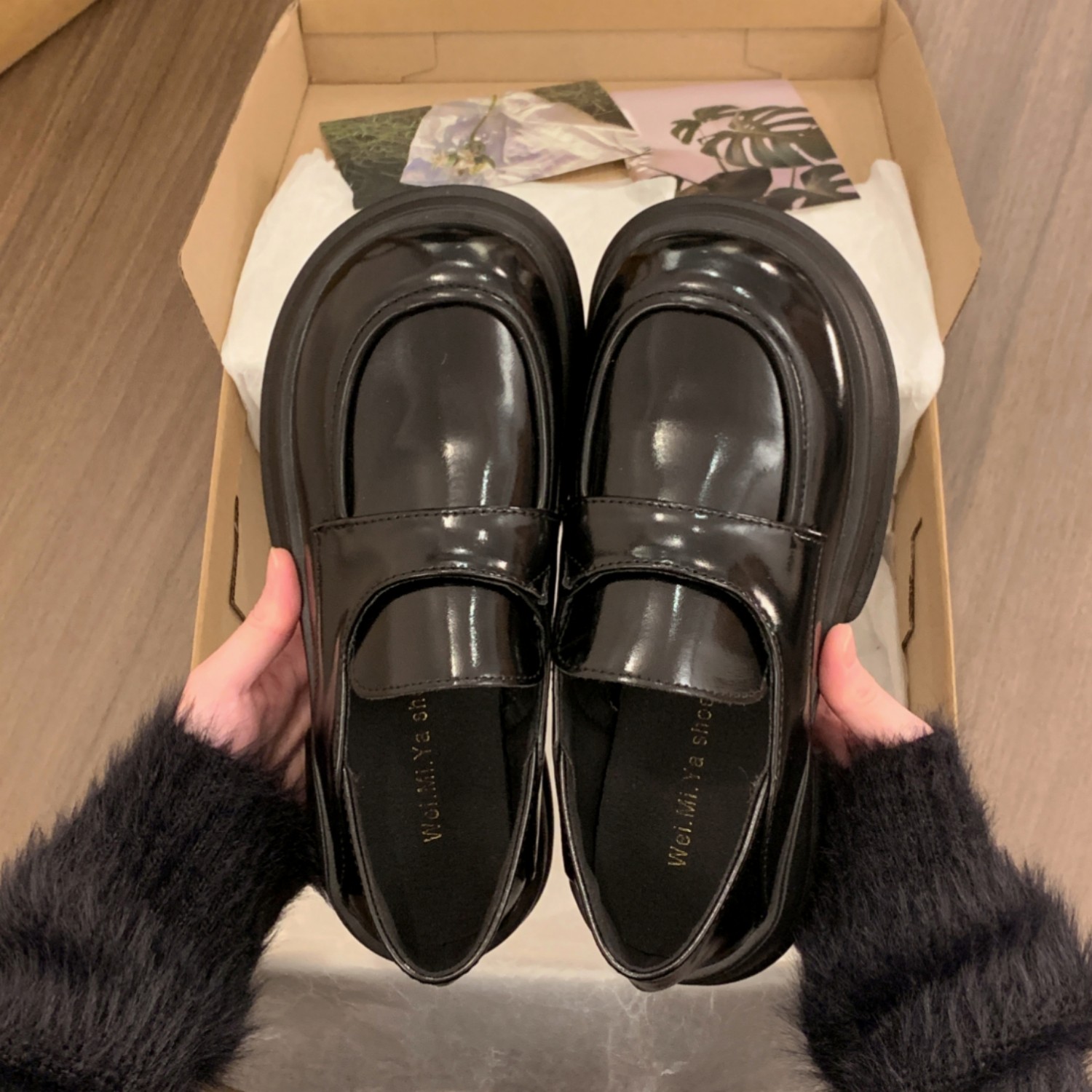 日系厚底粗跟乐福鞋女2026新款百搭鞋子黑色复古英伦风小皮鞋女款,女鞋,深口单鞋,淘宝优惠券,粉丝福利购,淘宝优惠卷