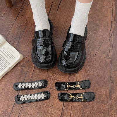 一鞋三穿黑色玛丽珍女鞋乐福鞋
