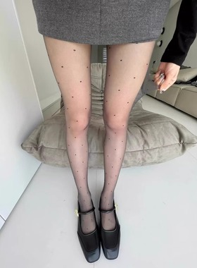 【4双装】早春0d波点爱心黑丝纯欲性感透肤裤袜打底袜doll感穿搭