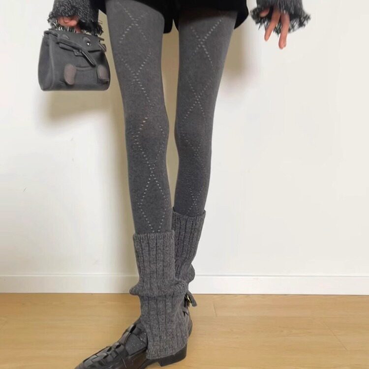 【4双装】韩系氛围感冬日穿搭miu系连裤袜叠穿~piu酿又百搭的袜套