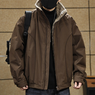 美式座山雕夹克羽绒服男士冬季加厚保暖鸭绒防寒毛领情侣御寒外套