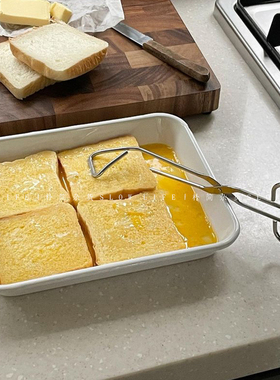 朴简 ins网红食品夹304不锈钢面包夹vlog道具多功能厨房夹子8486