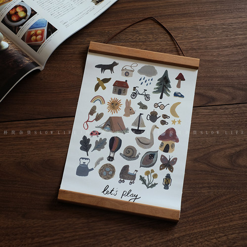 日式实木照片夹挂画相片