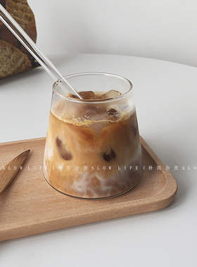 日式富士山玻璃杯 ins风耐热牛奶咖啡杯水杯啤酒杯8267