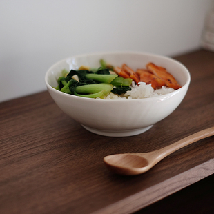 极简实用白色陶瓷大碗 大面碗 拌饭碗 大汤碗家用大碗