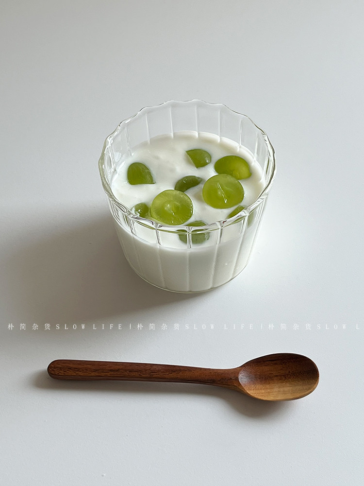 朴简杂货 简约透明玻璃杯 酸奶碗咖啡杯牛奶杯好看耐热杯子