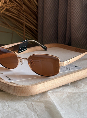 逸夫太阳镜复古窄框墨镜男女同款