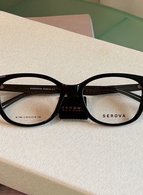 【白鹿同款】施洛华眼镜宽窄近视眼镜框猫眼防蓝光素颜眼镜SF786