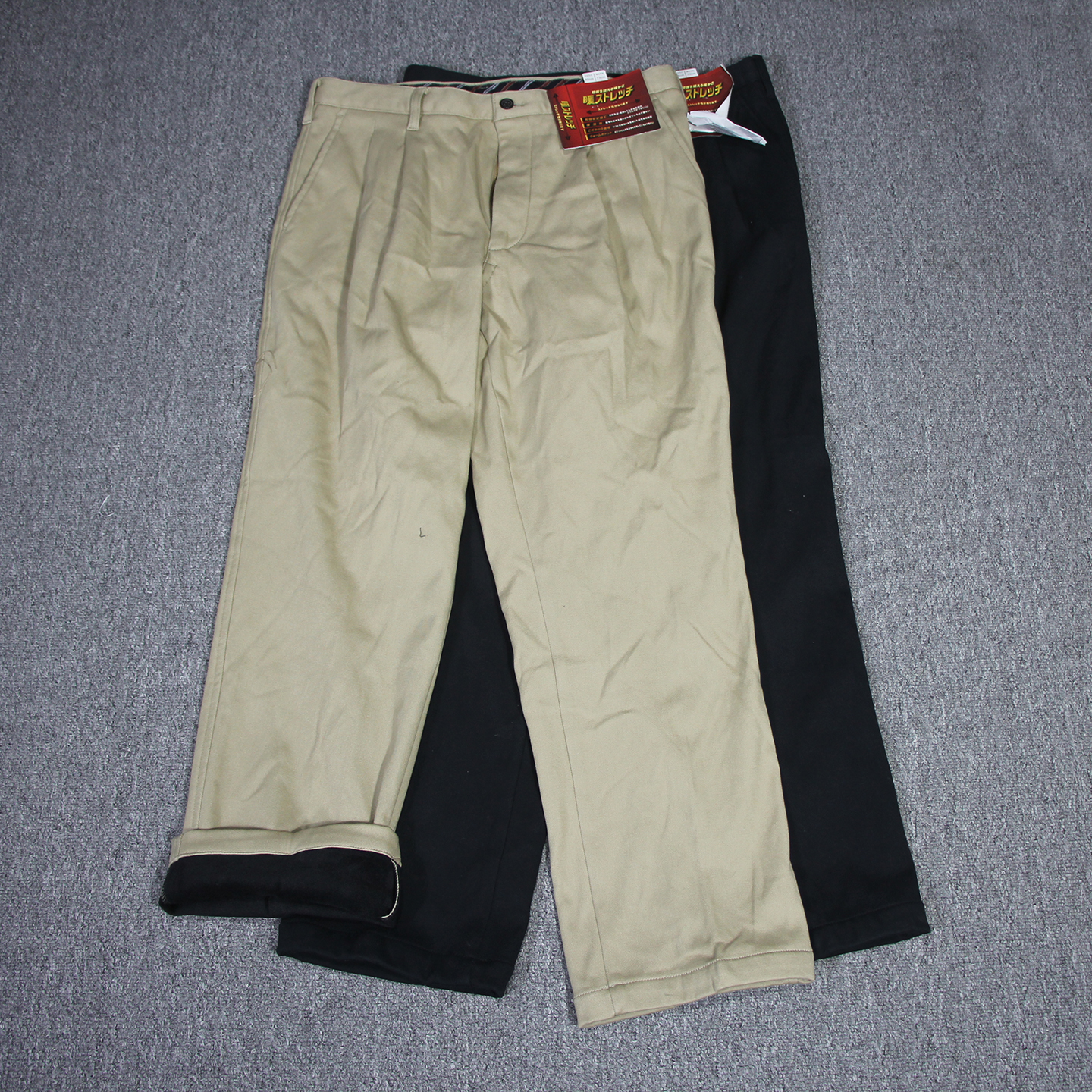 日单秋冬男加绒加厚弹力休闲裤