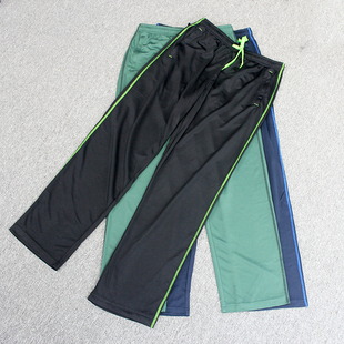 薄款 夏季 网眼透气速干运动裤 松紧腰直筒裤 外贸大码 宽松休闲裤 男士