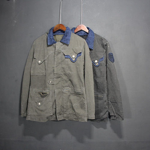 外贸翻领春秋宽松纯棉M65夹克