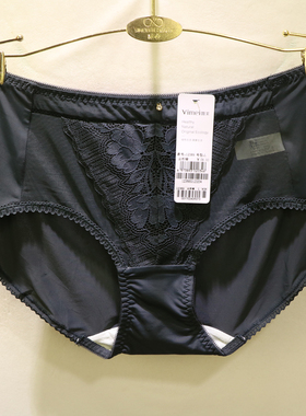 唯美19391牛奶冰丝舒适亲肤包臀不跑边提臀中腰三角女士内裤12389