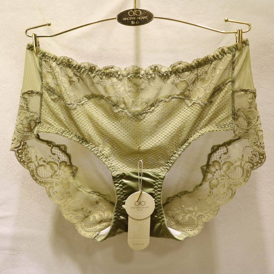 訫心性感蕾丝无痕中腰包臀女内裤