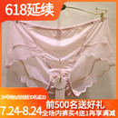 訫心CS1202奢华性感女黑色蕾丝镂空纯棉裆网纱无痕中腰白色平角裤