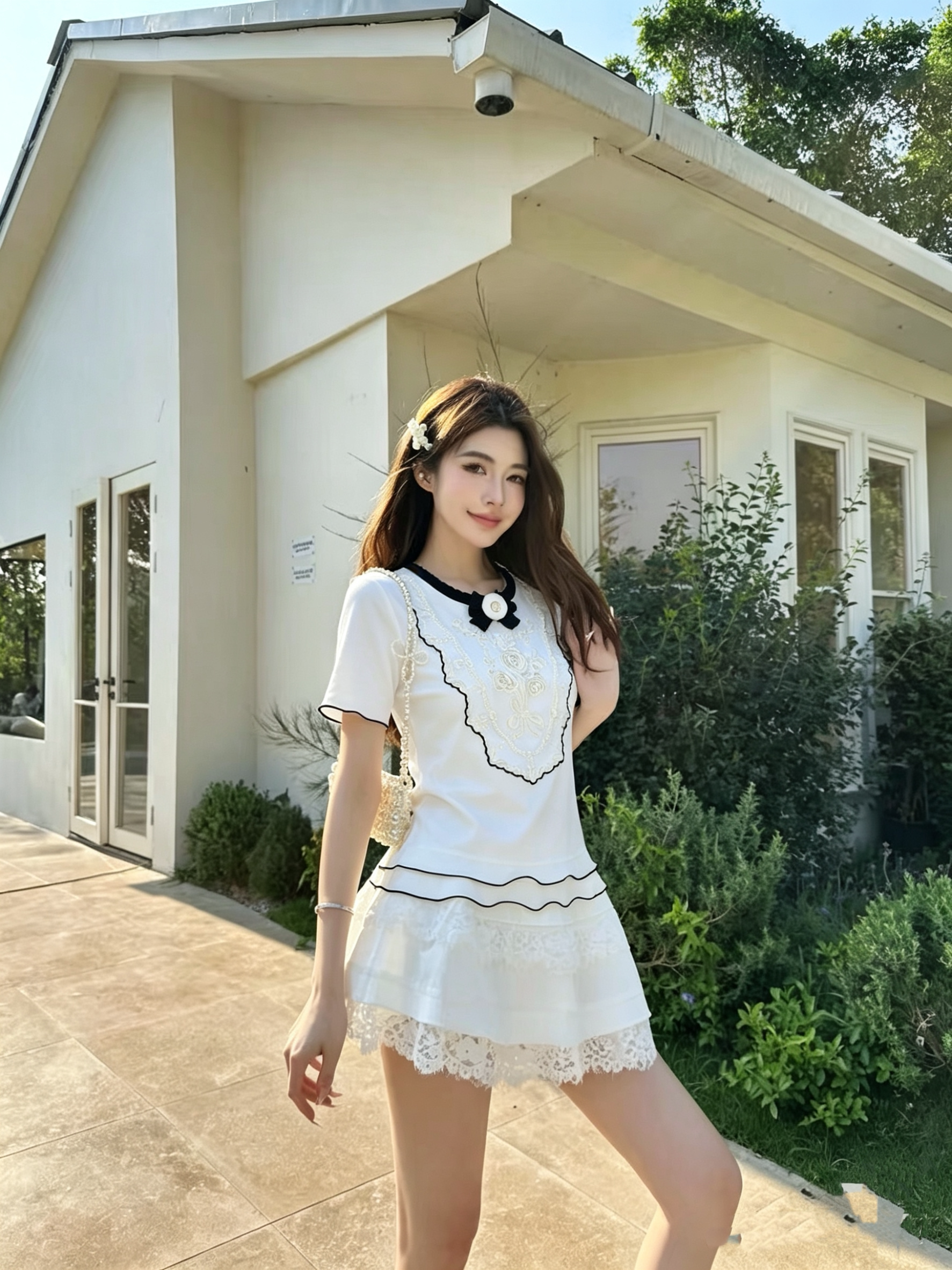 现货特价深圳南油高版本2026夏季新款重工刺绣T恤女上衣图片