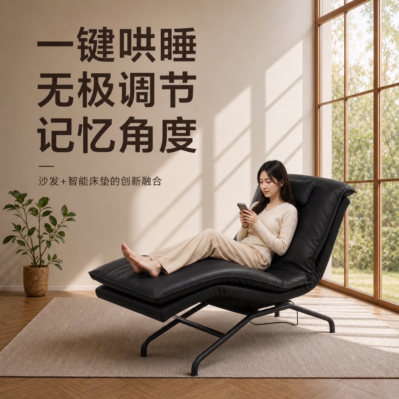 智能太空椅沙发椅电动按摩椅一键哄睡眠椅0重力平躺午休瑜伽椅子