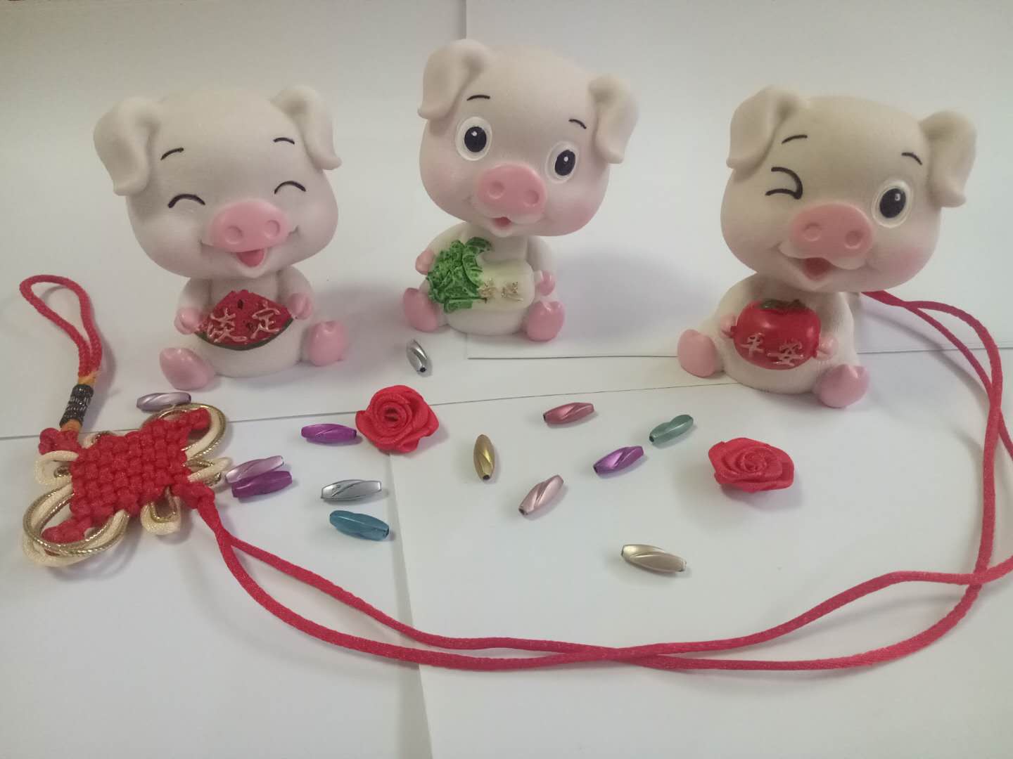 猪年吉祥物 平安 幸运 淡定 泥人/泥塑/面塑