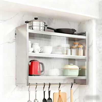 厨房不锈钢壁挂吊柜置物架
