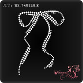 超闪蝴蝶结烫图 辅料DIY饰品定制 贴钻服装 衣服烫钻图案贴 成品图