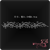 花边钻条烫图厂烫钻图案 衣服装 饰辅料烫钻配件烫画DIY超亮水钻贴