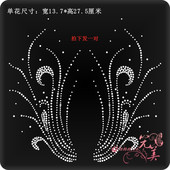 一对烫图烫钻 辅料DIY饰品定制 贴钻画服装 衣服烫钻图案贴 成品图