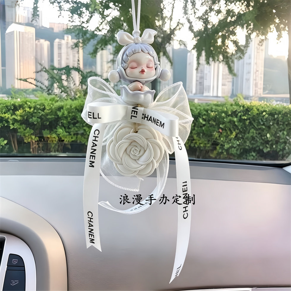 正版skullpanda温度系列泡泡玛特汽车挂饰车载后视镜挂件创意礼品