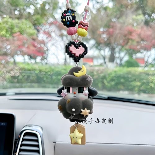正版carbaby哭娃出走的月亮系列泡泡玛特汽车后视镜车载挂件挂饰