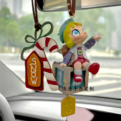 正版MOLLY周年雕塑回归2系列汽后视镜饰车载挂件女友礼物正品泡泡
