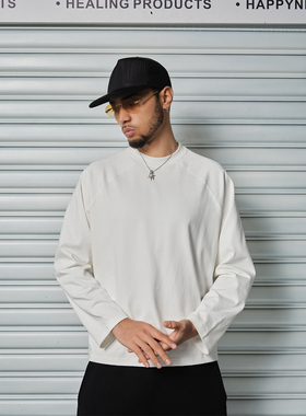 ComicTree C.t 2025冬季新款基础插肩长袖T恤打底衫男士内搭上衣