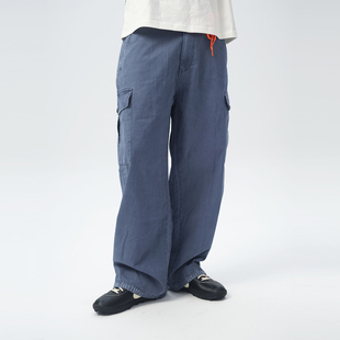 ComicTree C.t 2025夏季新款水洗工装口袋磨破法工长裤子男士休闲