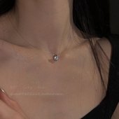 不灵不灵璀璨锆石项链女小众轻奢百搭冷淡风简约锁骨链气质颈链