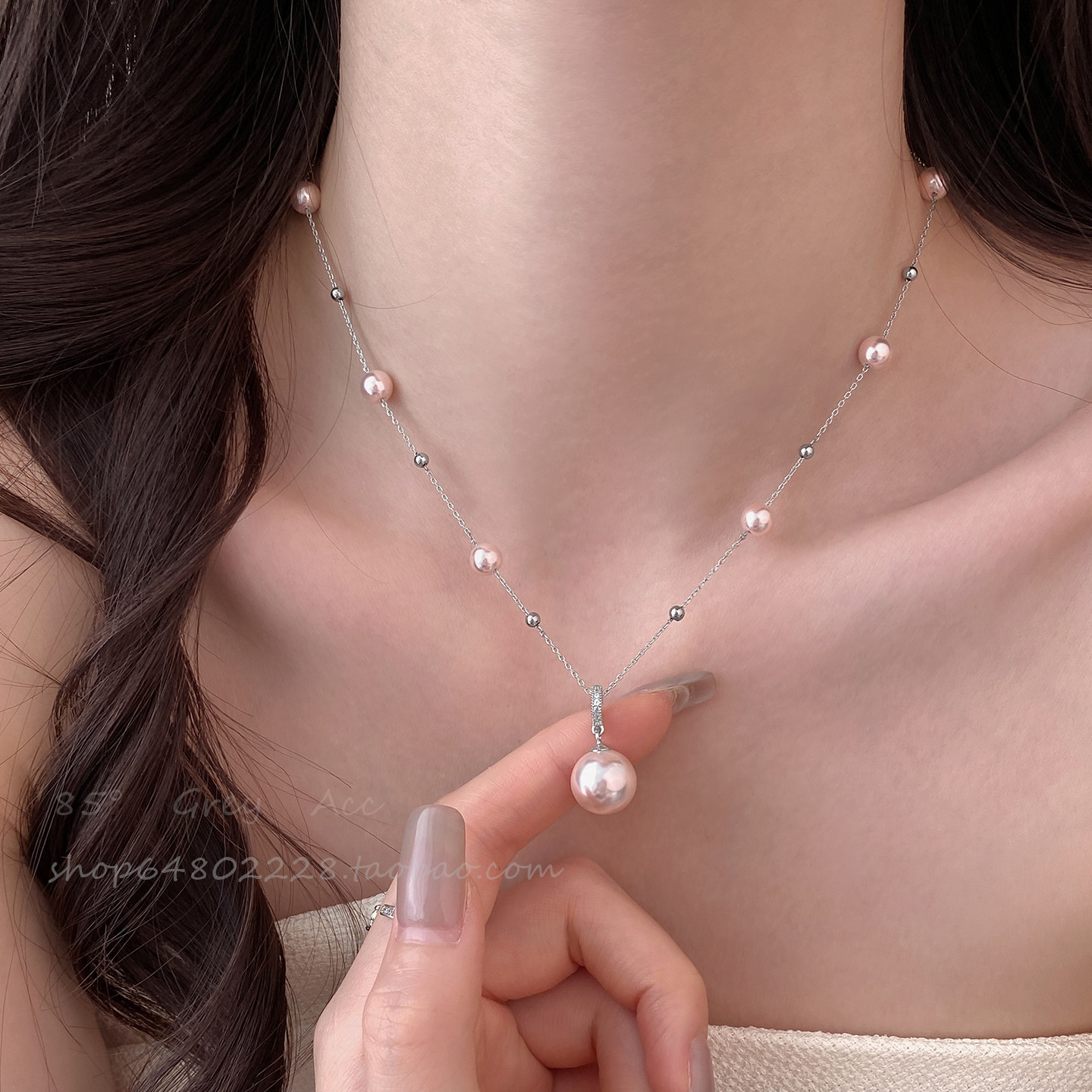 施家珍珠法式复古精致项链女小众设计轻奢高级感气质高奢锁骨链