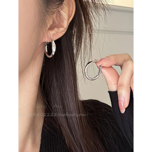 时尚高级感圈圈耳环女2026新款爆款ins冷淡风耳钉小众独特耳饰品