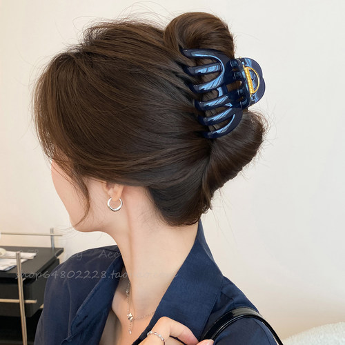 大号南瓜抓夹女发量大鲨鱼夹新款