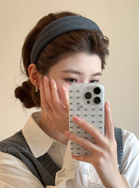 灰色发箍女2026新款高级感头饰日常外戴时尚气质头箍高颅顶发饰春