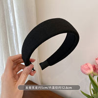 Korean-style wide-brimmed headbands for women's daily wear, high-top knitted headbands for washing the face and pressing hair, high-end hair bands and hairpins thumbnail 4