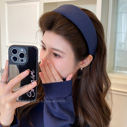 韩系日常外戴宽边发箍女款高颅顶