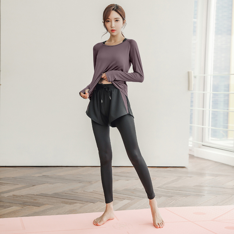 瑜伽服套装女2024新款秋季专业健身房跑步速干衣网红长袖运动衣服