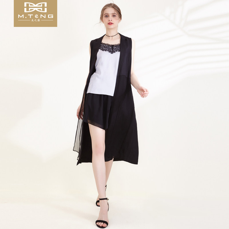 美之藤 夏季新款女装简约黑色气质中长款开衫马夹 DMF3M01在类目 女装/女士精品, 马夹中 - 来自Buy2taobao.com提供专业的淘宝代购服务