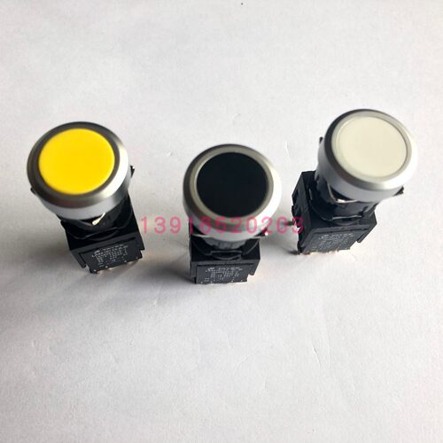 原装正品 自复位平头按钮LA42(S)P-22 口径16mm 自复位按钮黑白黄