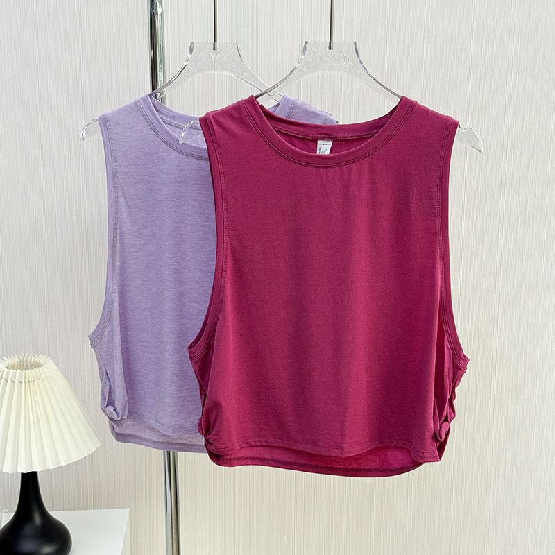 ULIGYM新面料舒适透气运动背心宽松瑜伽服罩衫跑步健身无袖T恤女