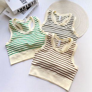 固定海棉高度抗震运动文胸一体罩杯健身跑步瑜伽外穿背心内衣女