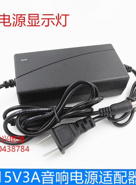DC15V3A电源适配器 音响15V3000MA双线电源线 充电器