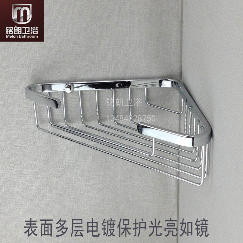 304不锈钢浴室置物架网篮转角