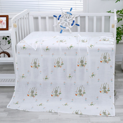 薄款单层纱布浴巾婴儿宝宝襁褓巾