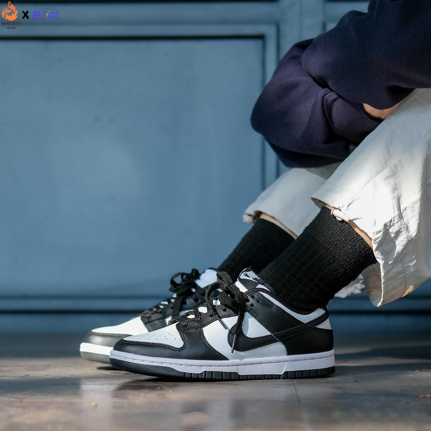 NikeDunk复古运动鞋黑白熊猫