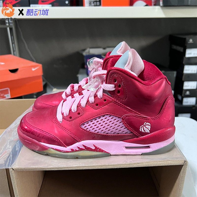 air jordan 5 aj5红色情人节gs2013年限定高帮篮球鞋440892-605